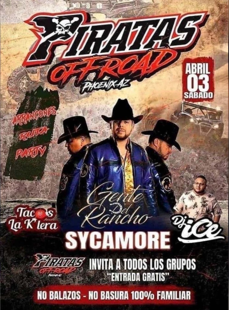 Pirates Off-Road illegal party flyer