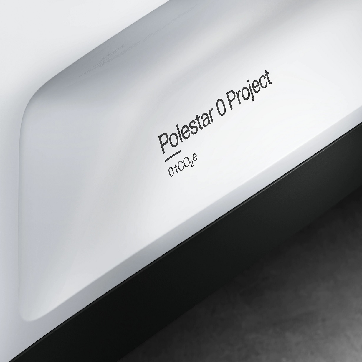 The white Polestar 0 Project declaration for carbon neutrality