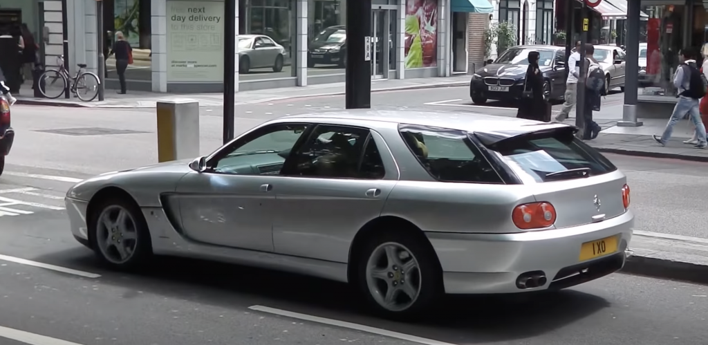 An image of a Ferrari 456 GT Venice station wagon out in London.