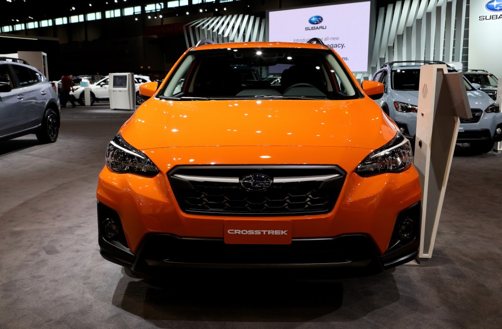 2019 Subaru Crosstrek is on display at the 111th Annual Chicago Auto Show at McCormick Place