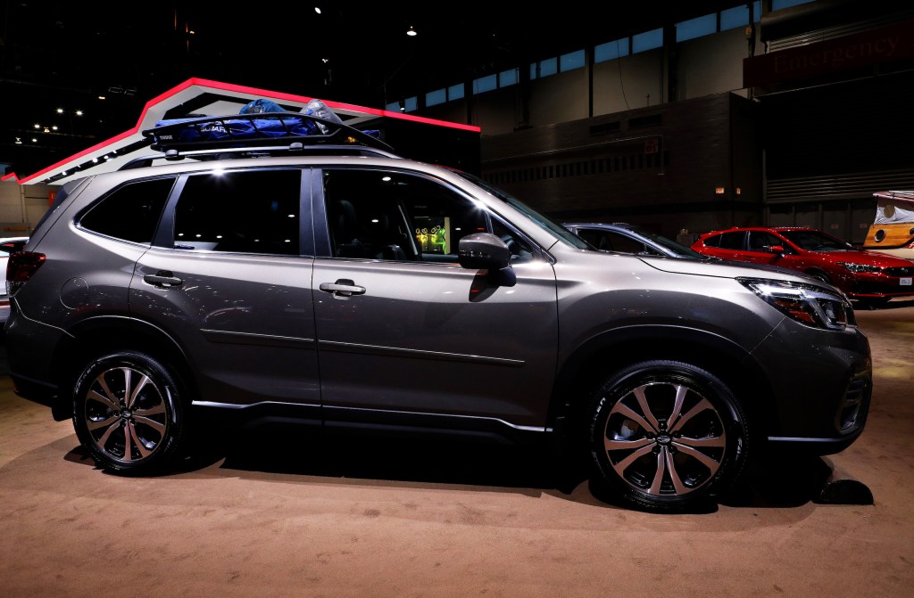 Gray 2020 Subaru Forester is on display at the 112th Annual Chicago Auto Show at McCormick Place