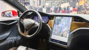 Tesla uses Tesla navigation to help guide you