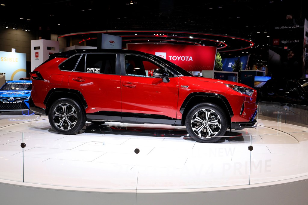 2021 Toyota Rav4 Prime is on display at the 112th Annual Chicago Auto Show