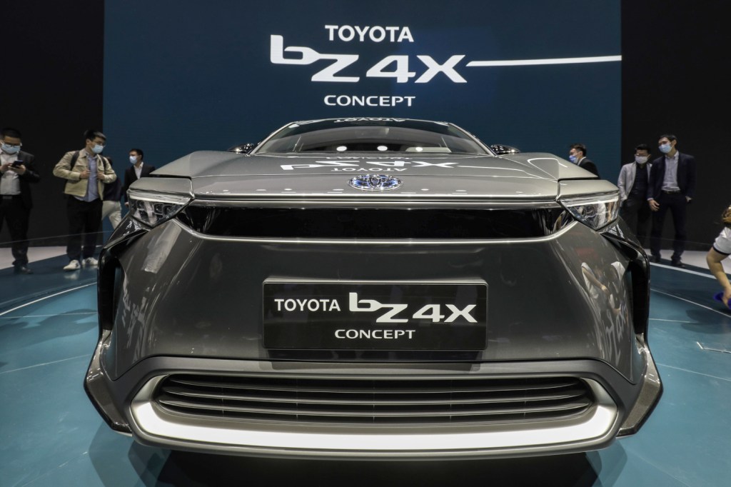 The Toyota Motor Corp. "Beyond Zero" bZ4X electric vehicle