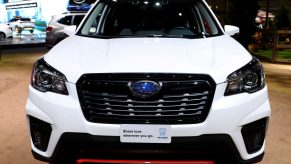 White 2020 Subaru Forester Sport is on display at the 112th Annual Chicago Auto Show at McCormick Place