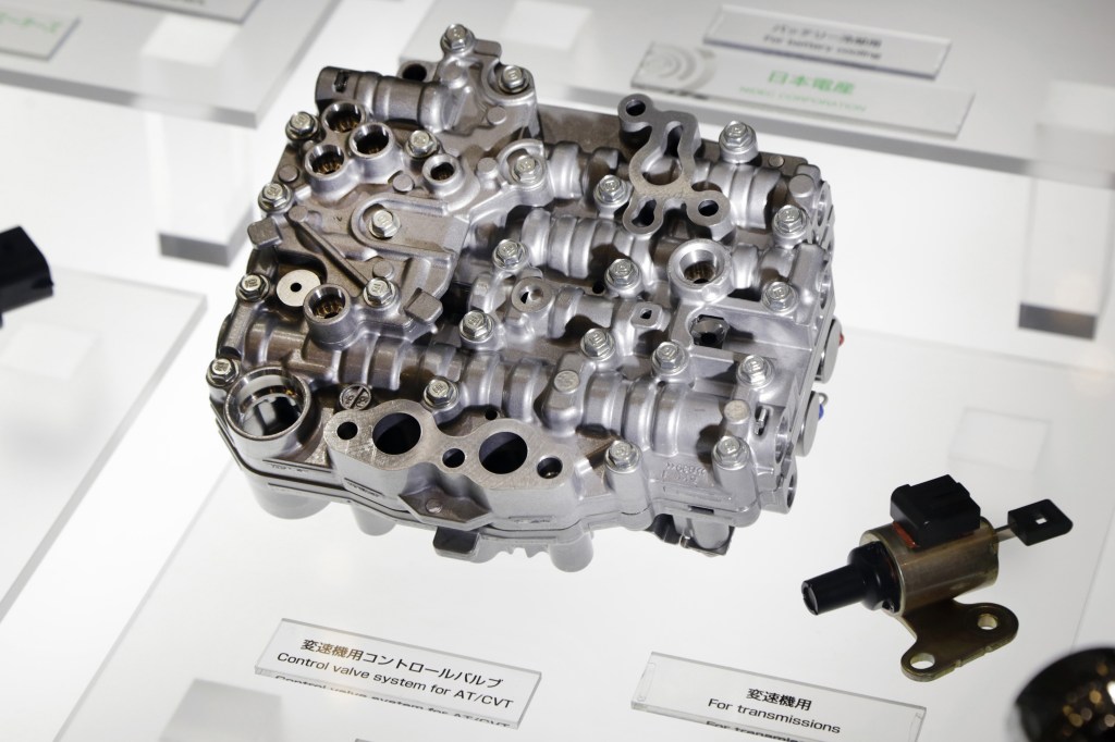 A CVT control valve system on display