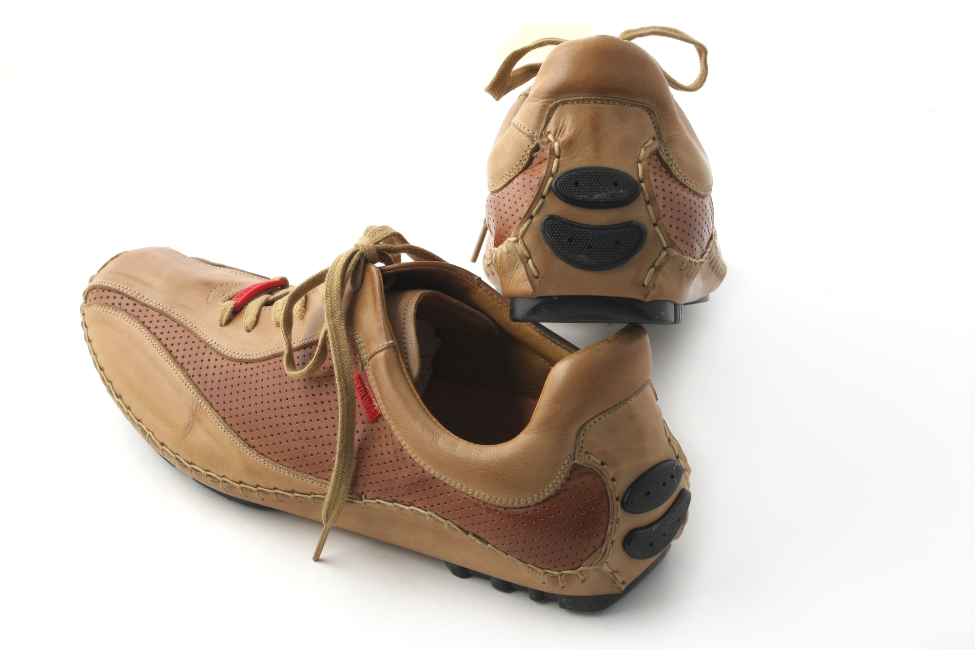 Tan Pikolinos hand-stitched driving shoes