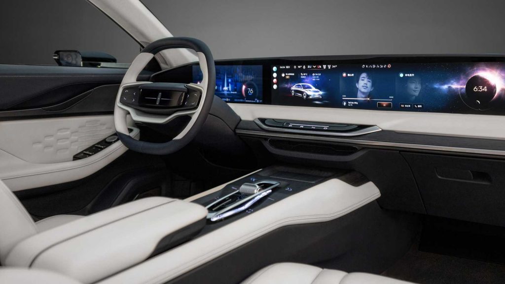 2021 Lincoln Reflection concept interior of the 2022 Zephyr for China 
