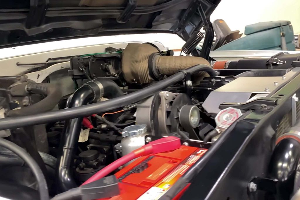 1969 GMC pickup truck with a swapped John Deere diesel engine