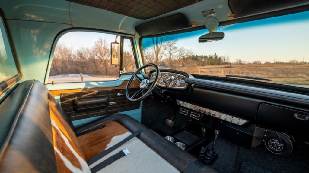 1968 Dodge Power Wagon interior. This is basically a Ram TRX in a vintage Dodge pickup truck disguise