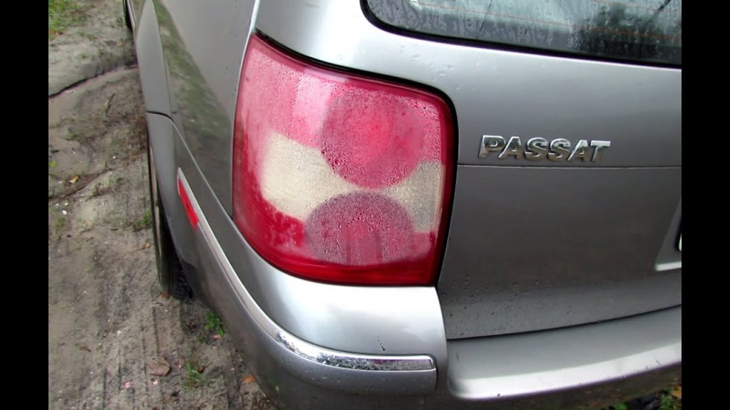 water in a Volkswagen's taillight