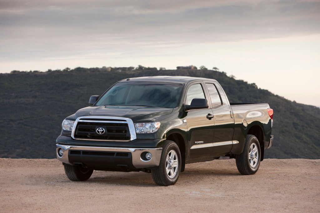 An image of a Toyota Tundra parked outdoors, one of the best used pickup trucks under $20,000.