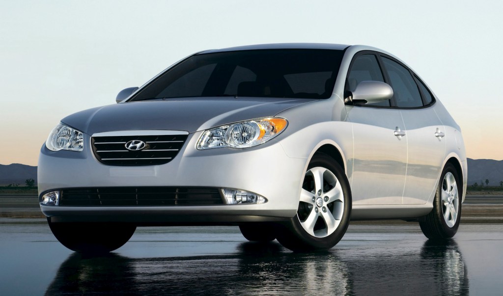 A silver 2009 Hyundai Elantra, the Elantra is one of the best cheap used cars under $5,000