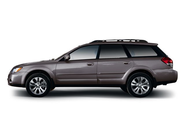side view press photo of the 2009 Subaru Outback against a white backdrop 