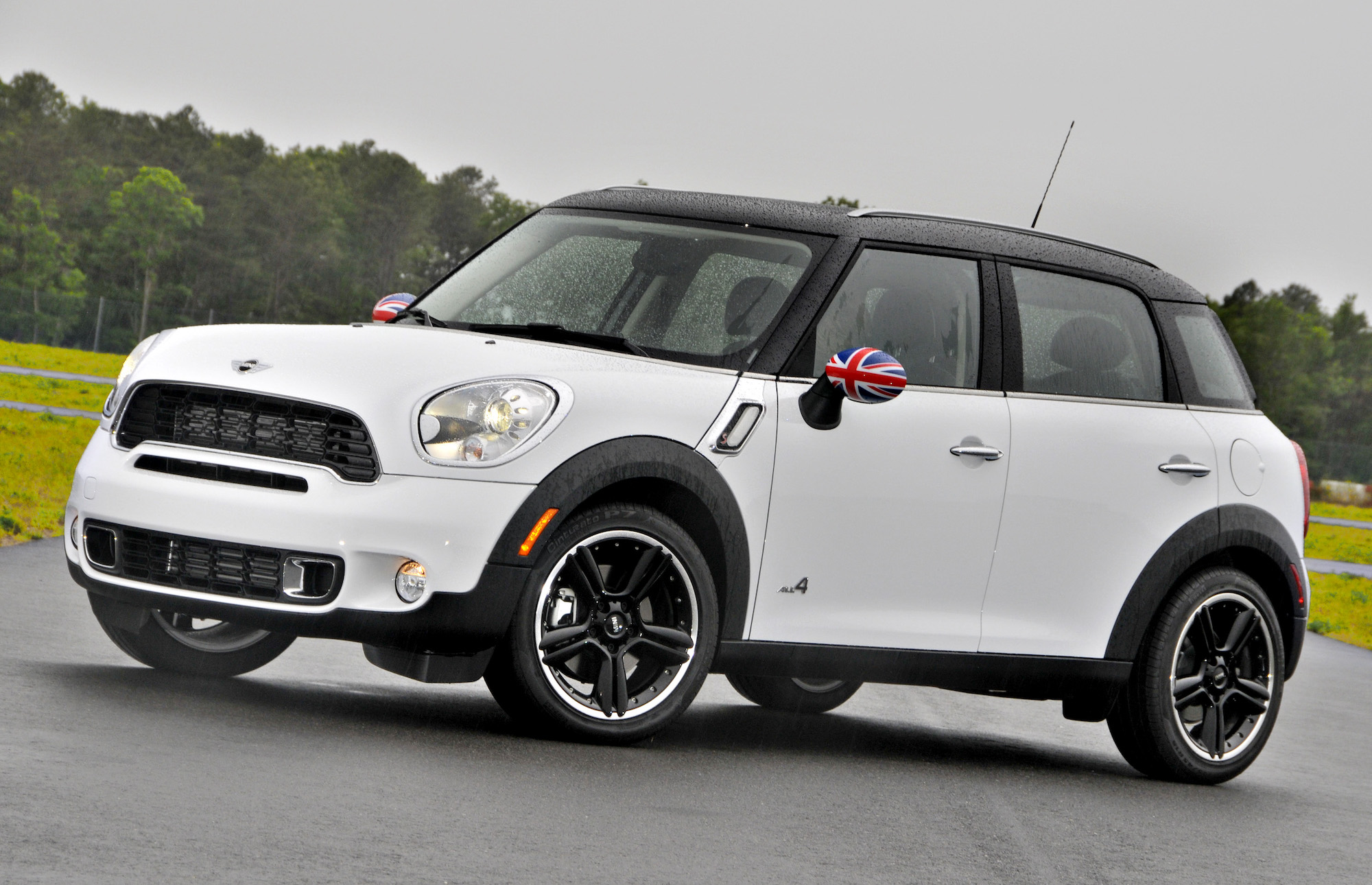 A white 2011 Mini Cooper Countryman subcompact SUV at New Jersey Motorsport Park in Millville, New Jersey, on Tuesday, May 11, 2010