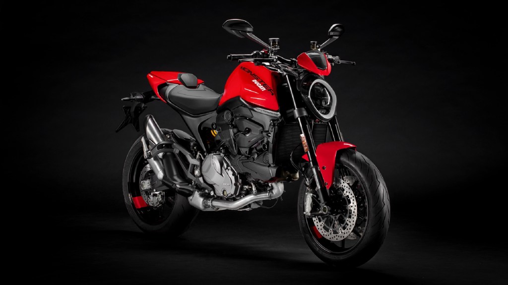 A red 2021 Ducati Monster