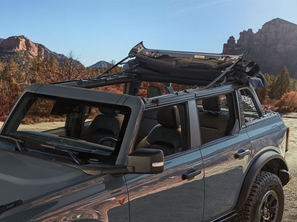 the retractable soft-top roof for the new Bronco
