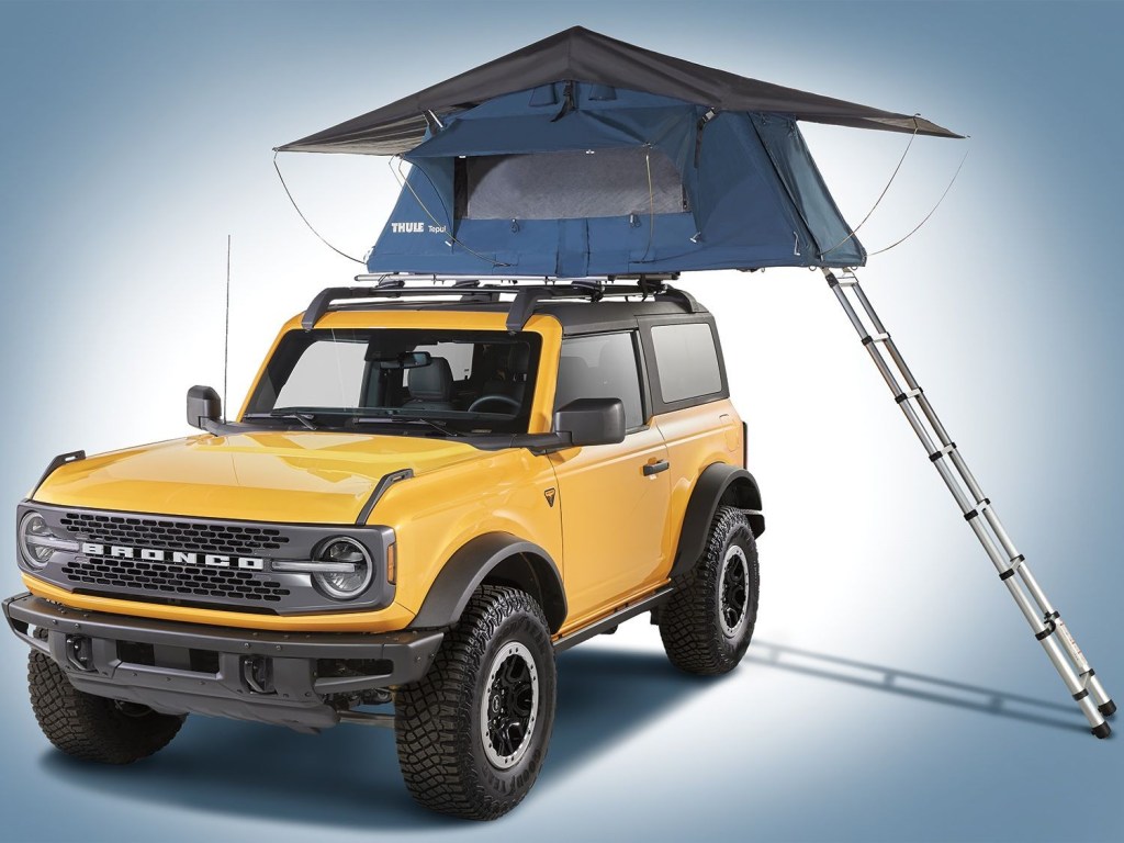 The Thule roof tent is an extremely cool Bronco accessory