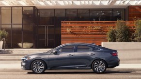 A grey 2021 Honda Insight parked, the Insight is among the best affordable new hybrids under $30,000