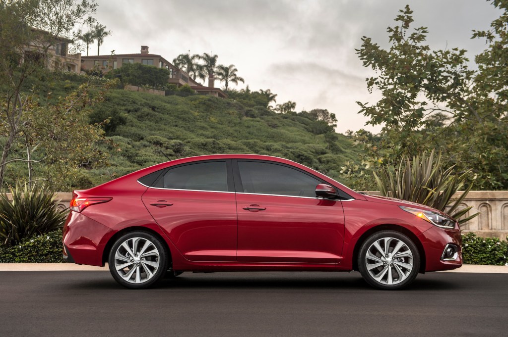 2021 Hyundai Accent in red