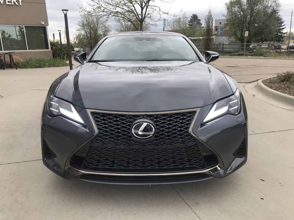 a front shot of the 2021 Lexus RC 350 F Sport 