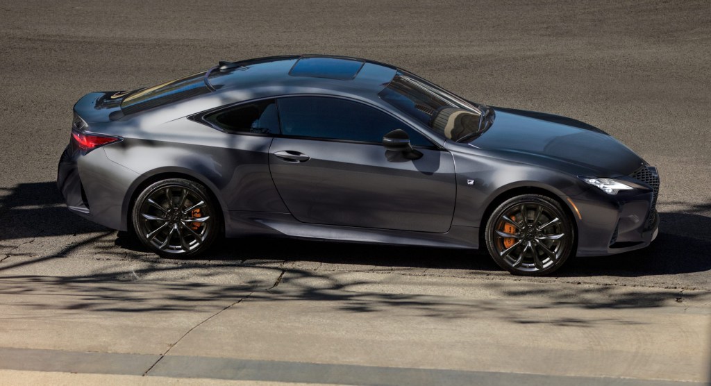 2021 Lexus RC 350 F Sport side shot in gray