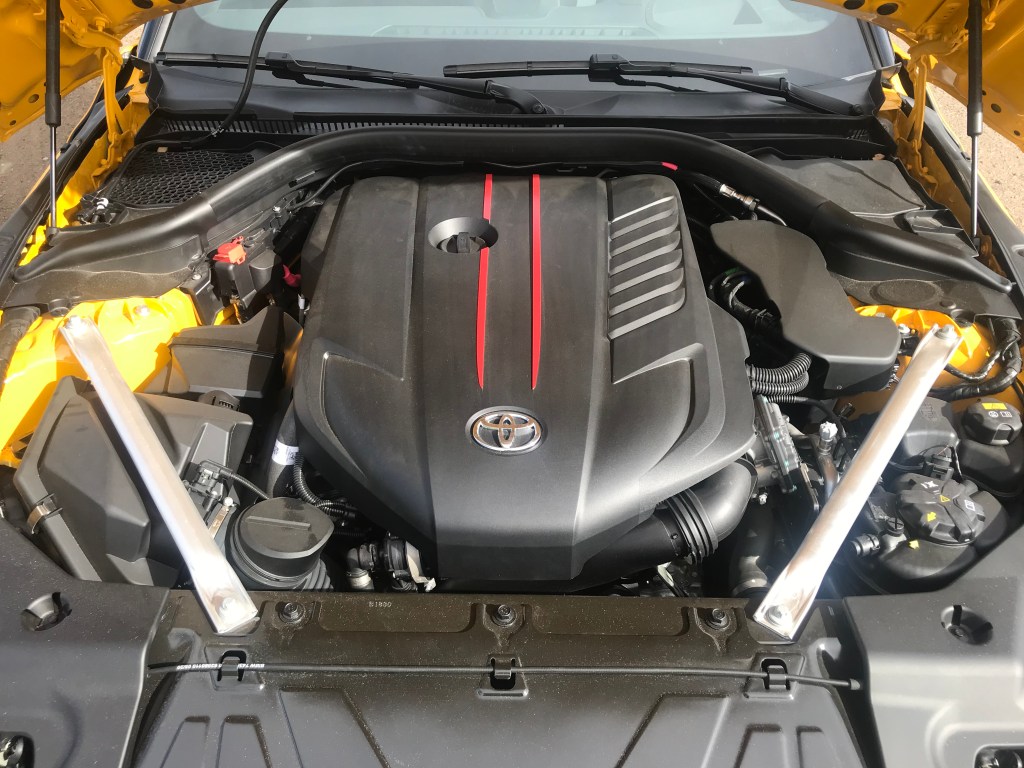 engine shot of the 2021 Toyota Supra 3.0