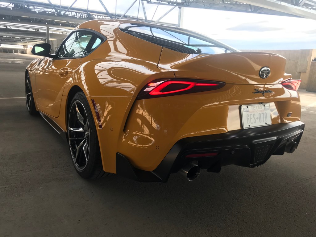 rear three-quarter shot 2021 Toyota Supra 3.0