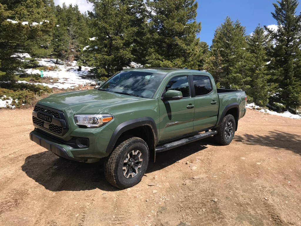 a front shot of the 2021 Toyota Tacoma TRD Off Road with TRD lift kit