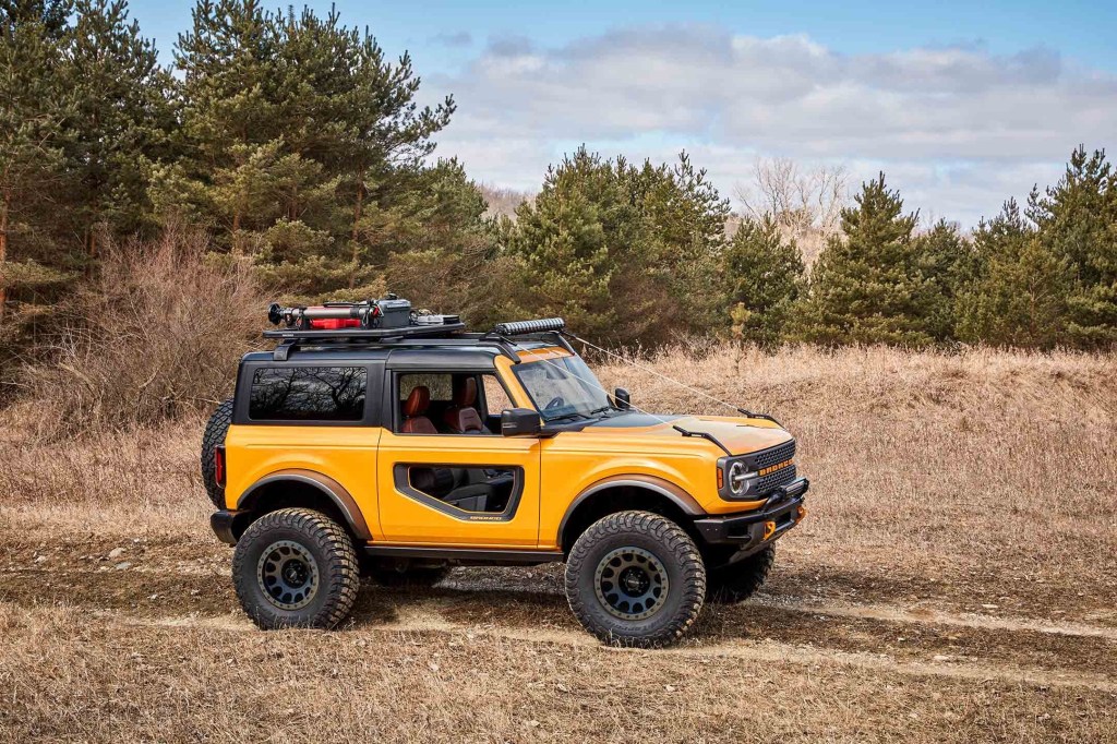 a yellow 2021 Ford Bronco SUV