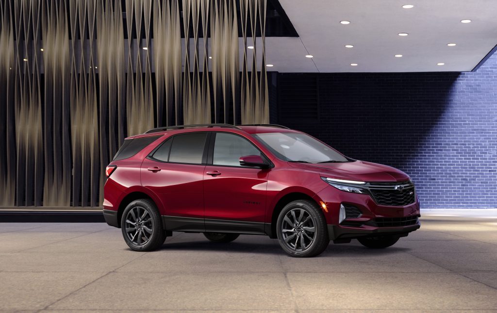 A red 2022 Chevy Equinox SUV