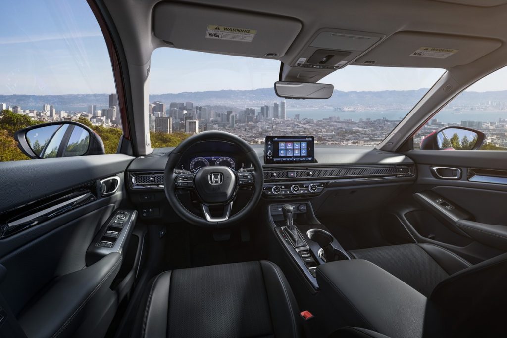 2022 Honda Civic Sedan Touring interior