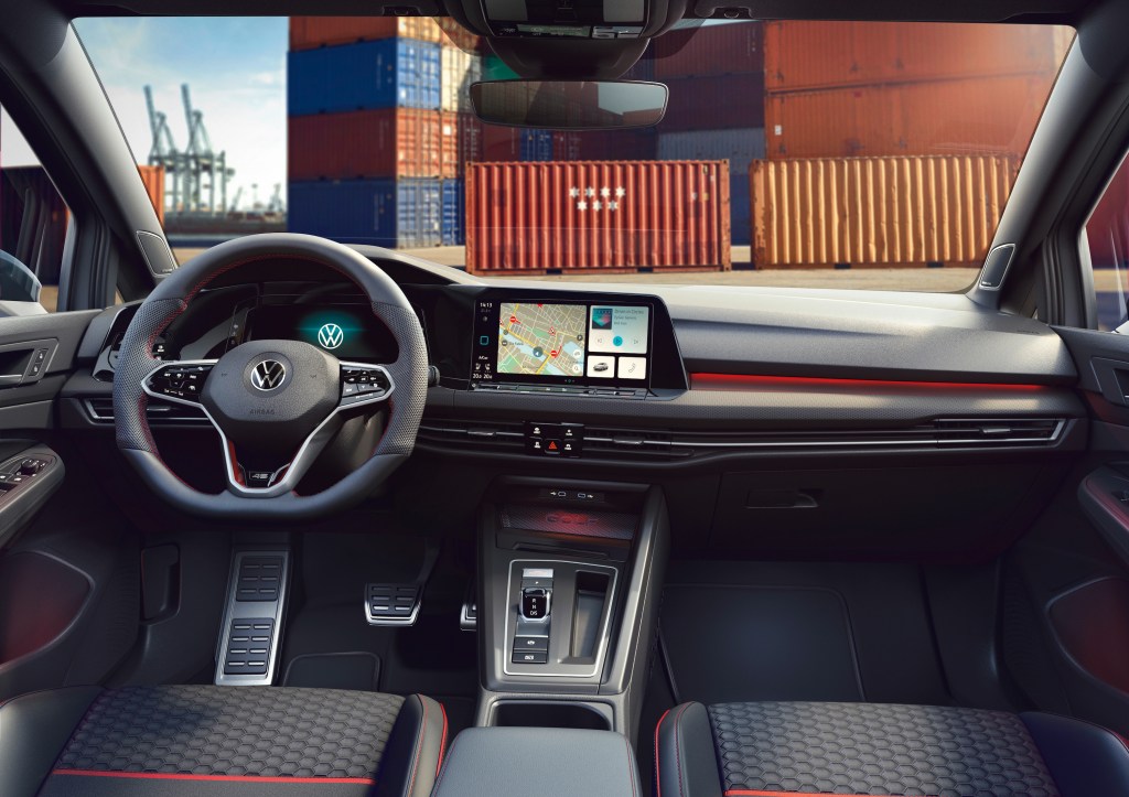 Interior view of the 2022 Volkswagen Golf GTI Clubsport 45 sedan