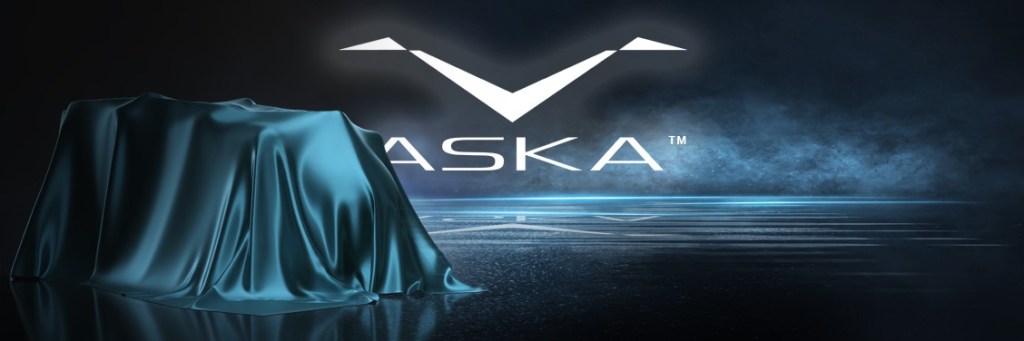 The Aska logo featuring the brand name and a pair of stylized wings