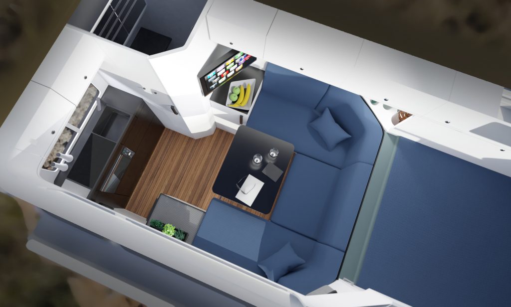 An image of a GEO-Cab with a custom interior.