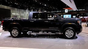 Black 2020 GMC Sierra Denali HD is on display at the 111th Annual Chicago Auto Show