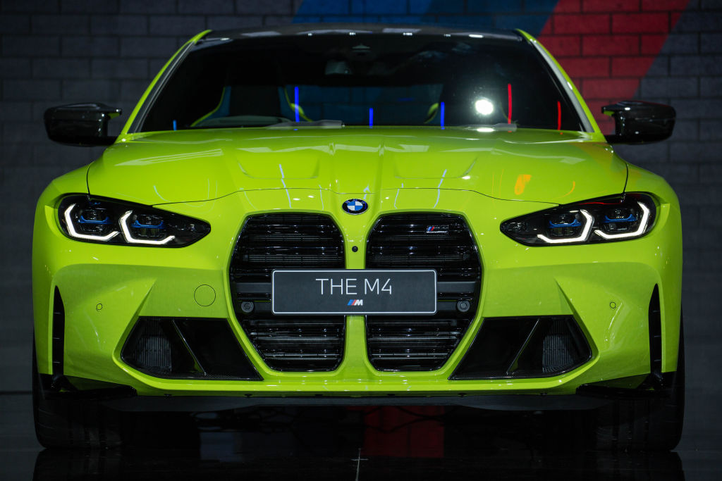 The front of the BMW M4 Coupe