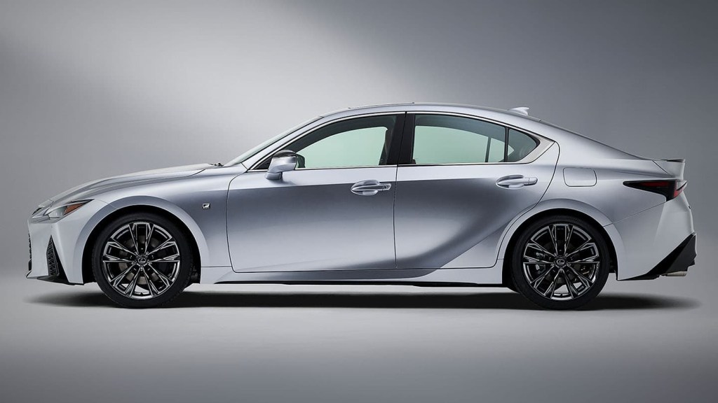 a side shot of the 2021 Lexus IS 350