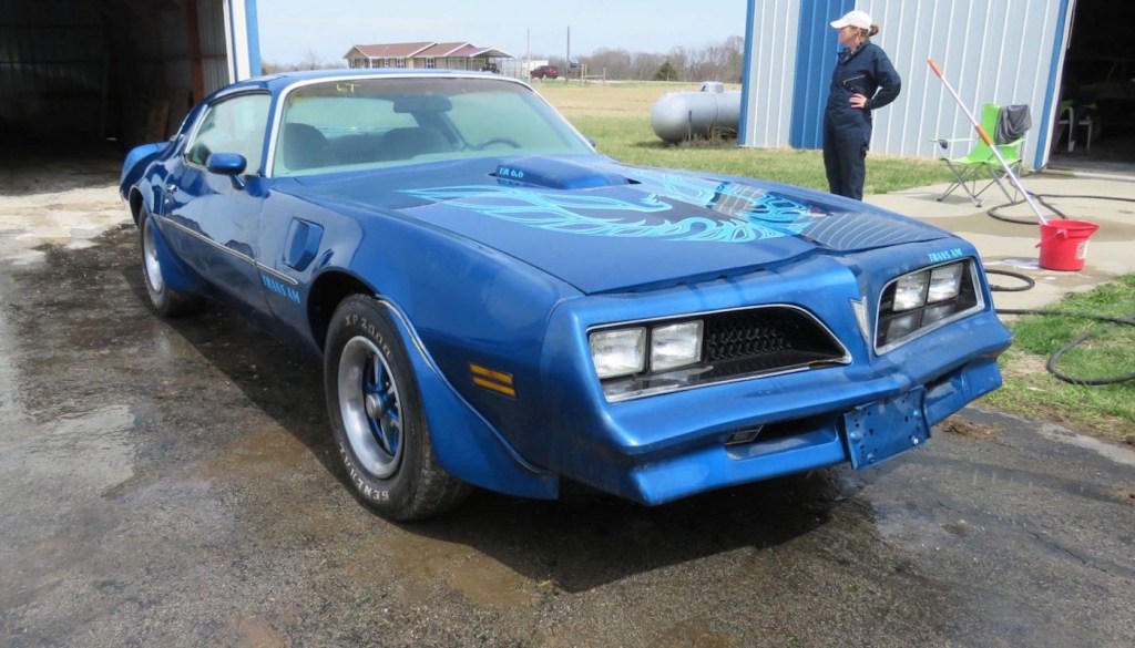 Blue Pontiac Trans Am Firebird found in the collection 