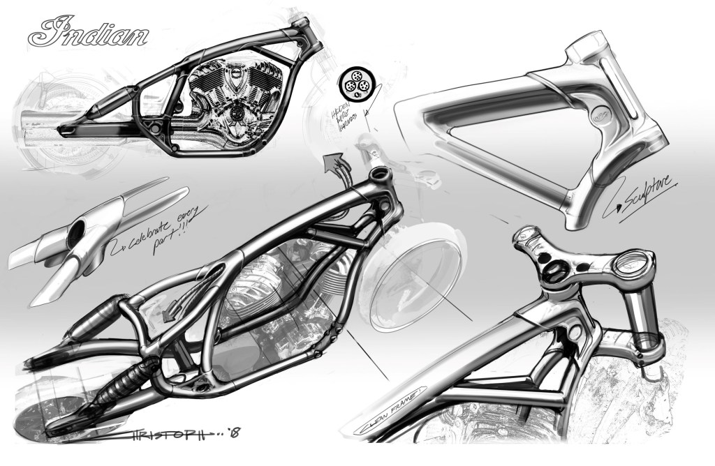 Rich Christoph's initial 2022 Indian Chief sketches