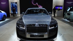 A Rolls-Royce Ghost Extended car is displayed during the 19th Shanghai International Automobile Industry Exhibition