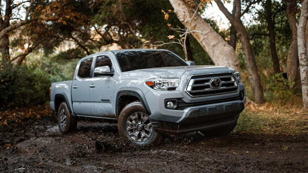 The 2021 Toyota Tacoma in the dirt