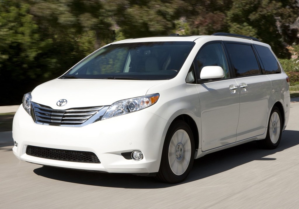 An image of a Toyota Sienna out on the road. A top choice for America's best drivers.