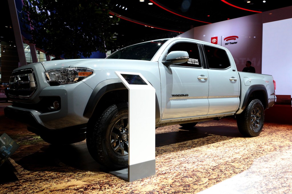 White 2020 Toyota Tacoma Trail Special Edition is on display at the 112th Annual Chicago Auto Show