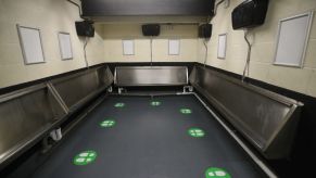 clean urinal troughs