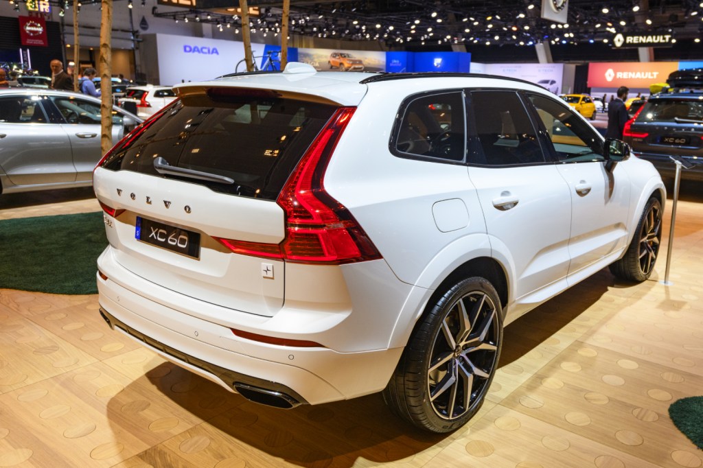 A white Volvo XC60 on display made the Consumer Reports Cars to Avoid List 
