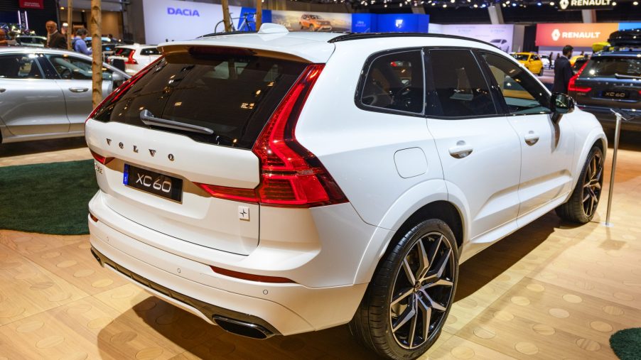Volvo XC60 crossover SUV car on display at Brussels Expo