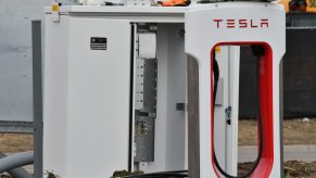 Electric car battery charging stations