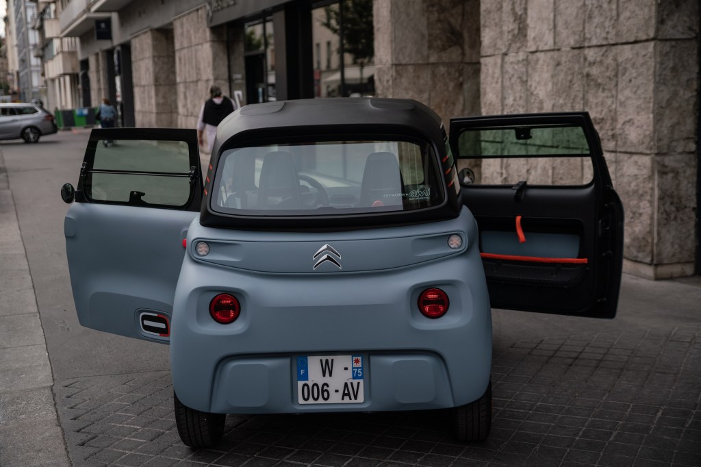 A new Citroen Ami french all-electric urban vehicles
