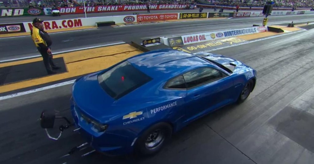 eCOPO Camaro rear 3/4 view